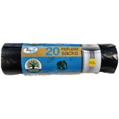 Tidyz 50L Extra Strong Bin Bags (Pack Of 20) Tidyz 50L Extra Strong Bin Bags (Pack Of 20)