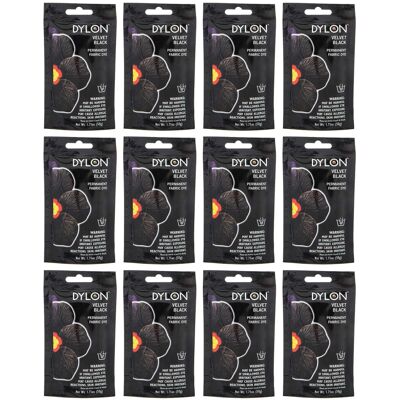 Dylon - Permanent Fabric Dye 1.75oz Velvet Black - Pack of 12 Dylon - Permanent Fabric Dye 1.75oz Velvet Black - Pack of 12
