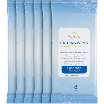 Nutrici?n VH Nurture Valley Rinse Free Bathing Wipes for Adults Waterless cleansin Nutrici?n VH Nurture Valley Rinse Free Bathing Wipes for Adults Waterless cleansin