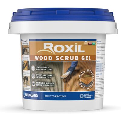 Roxil Wood Scrub Gel (3L) - Oxalic Acid-Based Wood Cleaner To Revive Weathered O Roxil Wood Scrub Gel (3L) - Oxalic Acid-Based Wood Cleaner To Revive Weathered O