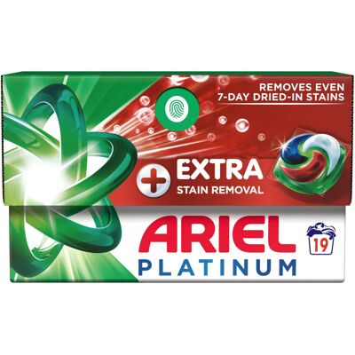 Ariel Platinum Pods with Extra Stain Removal - 19 Pods Ariel Platinum Pods with Extra Stain Removal - 19 Pods