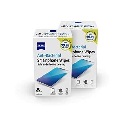 ZEISS Anti-Bacterial Smartphone Screen Wipes, for Computers, Cameras and Binocul ZEISS Anti-Bacterial Smartphone Screen Wipes, for Computers, Cameras and Binocul