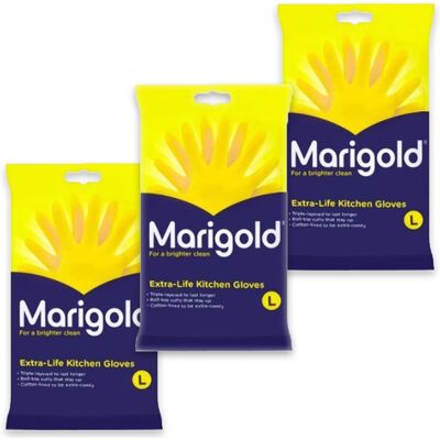 MARIGOLD Kitchen Gloves Large Pack of 3-10042883 MARIGOLD Kitchen Gloves Large Pack of 3-10042883