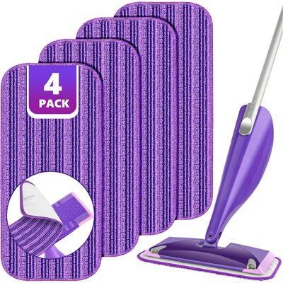 TINA&TONY Spray Mop Refill Pads for Flash Powermop, 4PCS Microfibre Mop Pads Washable for TINA&TONY Spray Mop Refill Pads for Flash Powermop, 4PCS Microfibre Mop Pads Washable for