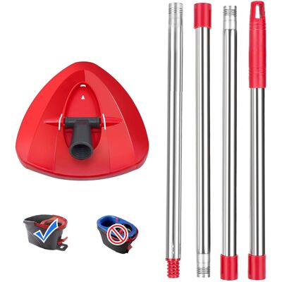 Sgizoku Red Spin Mop Head Base with Mop Handle for Vileda Turbo Spin 2in1,3in1 Mop Refil Sgizoku Red Spin Mop Head Base with Mop Handle for Vileda Turbo Spin 2in1,3in1 Mop Refil
