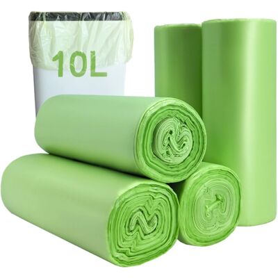 JCKCWL Small Biodegradable Bin Liners 100PCS, 10L Food Waste Bags Trash Bags, Co JCKCWL Small Biodegradable Bin Liners 100PCS, 10L Food Waste Bags Trash Bags, Co