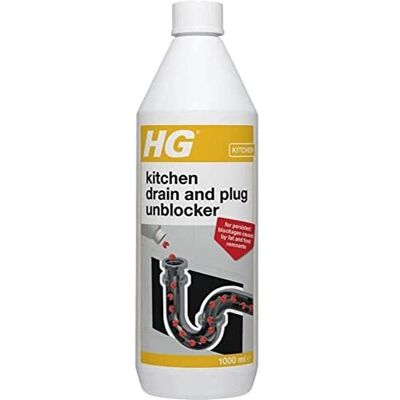 HG Kitchen Drain & Plug Unblocker, Natural Drain Unblocker, Heavy Duty Drain Cle HG Kitchen Drain & Plug Unblocker, Natural Drain Unblocker, Heavy Duty Drain Cle