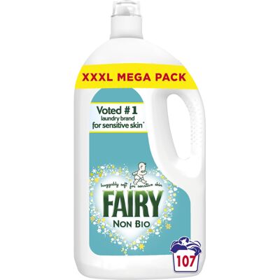 Fairy Non Bio Liquid Laundry Detergent, 107 Washes 3.531 l, Voted Number 1 For S Fairy Non Bio Liquid Laundry Detergent, 107 Washes 3.531 l, Voted Number 1 For S
