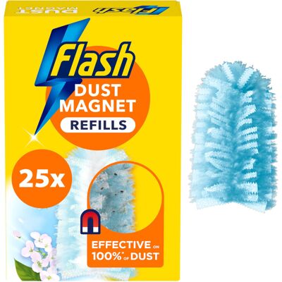 Flash Duster Dust Magnet Refills, Fluffy Dusters Refills, 25 Scented Dusters (5x Flash Duster Dust Magnet Refills, Fluffy Dusters Refills, 25 Scented Dusters (5x