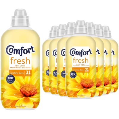 Comfort Fresh Sunshiny Days Liquid Fabric Conditioner 31W 930ml, 8 Pk Comfort Fresh Sunshiny Days Liquid Fabric Conditioner 31W 930ml, 8 Pk