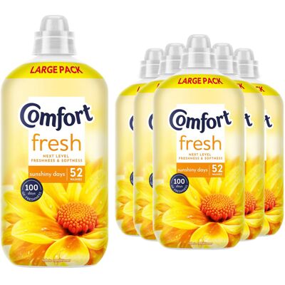 Comfort Fresh Sunshiny Days Liquid Fabric Conditioner 52W 1.56L, 6 Pk Comfort Fresh Sunshiny Days Liquid Fabric Conditioner 52W 1.56L, 6 Pk