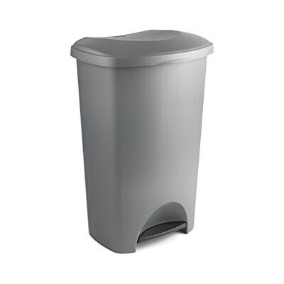 Addis 50ltr Pedal Bin, Grey Metallic, 518120 Addis 50ltr Pedal Bin, Grey Metallic, 518120