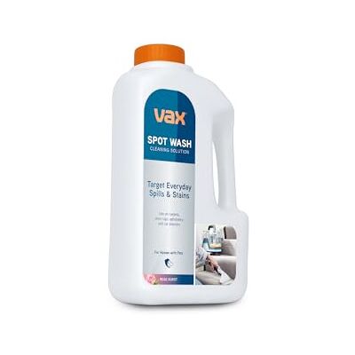 Vax SpotWash 1L Spot Cleaning Solution, Upholstery Carpet Stain Remover Shampoo, Vax SpotWash 1L Spot Cleaning Solution, Upholstery Carpet Stain Remover Shampoo,