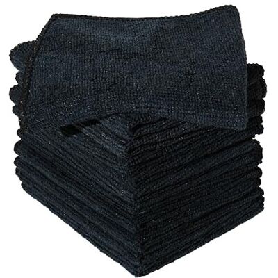 Furniture Clinic Pack of 10 Microfibre Cloths – Lint Free - Black Cleaning Cloth Furniture Clinic Pack of 10 Microfibre Cloths – Lint Free - Black Cleaning Cloth