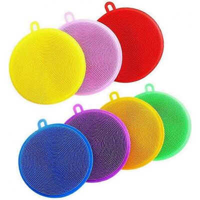 Unbranded Silicone dish brush, 7 food-grade silicone sponges for washing dishes, fruit and Unbranded Silicone dish brush, 7 food-grade silicone sponges for washing dishes, fruit and