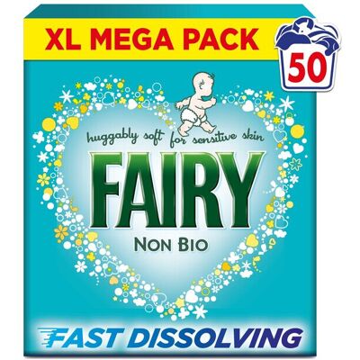 Fairy Non Bio Washing Powder - 50 Washes (2.6Kg) Fairy Non Bio Washing Powder - 50 Washes (2.6Kg)