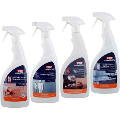 VAX 4PC Commercial Cleaning Kit - Spot & Stain Remover - Multi-Purpose Polish-Fo VAX 4PC Commercial Cleaning Kit - Spot & Stain Remover - Multi-Purpose Polish-Fo