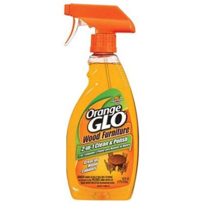 2 x Orange Glo Wood Furniture 2 in 1 cleaner and polish spray Bottles 473ml with 2 x Orange Glo Wood Furniture 2 in 1 cleaner and polish spray Bottles 473ml with
