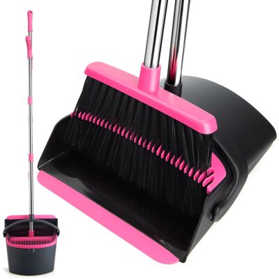 XXFLOWER Dustpan and Brush Set Long Handled, Household Dust pan with Comb Teeth, XXFLOWER Dustpan and Brush Set Long Handled, Household Dust pan with Comb Teeth,
