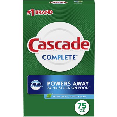 Cascade Complete Powder Allin1 Dishwasher Detergent, Fresh, 75 oz Cascade Complete Powder Allin1 Dishwasher Detergent, Fresh, 75 oz