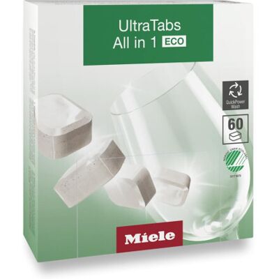 Miele UltraTabs All-in-One Dishwasher Detergent Tabs ECO Compatible with All Di Miele UltraTabs All-in-One Dishwasher Detergent Tabs ECO Compatible with All Di