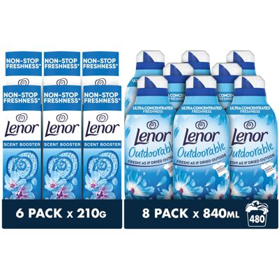 Lenor Spring Awakening Value Pack, Outdoorable Fabric Conditioner 480 Washes (8x Lenor Spring Awakening Value Pack, Outdoorable Fabric Conditioner 480 Washes (8x