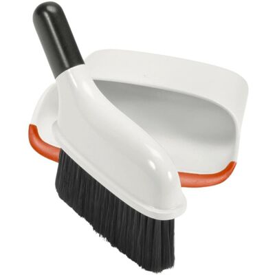 OXO Good Grips Compact Dustpan & Brush Set, Red, Cream OXO Good Grips Compact Dustpan & Brush Set, Red, Cream