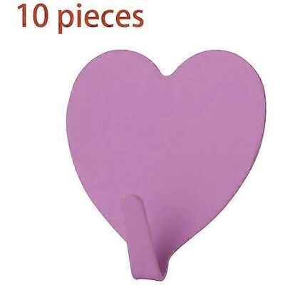 Unbranded (As show, One size) 10 pieces purple best birch stick hook heart-shaped househol Unbranded (As show, One size) 10 pieces purple best birch stick hook heart-shaped househol