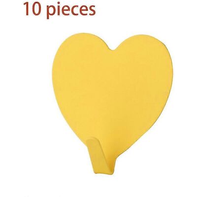 Unbranded (As show, One size) 10 pieces Yellow best birch stick hook heart-shaped househol Unbranded (As show, One size) 10 pieces Yellow best birch stick hook heart-shaped househol