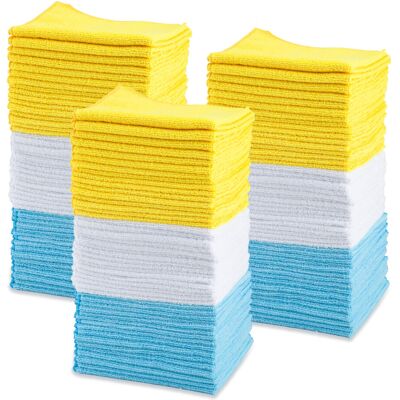 Amazon Basics Microfiber Cleaning Cloths - Multi-colored - 144 pcs Amazon Basics Microfiber Cleaning Cloths - Multi-colored - 144 pcs