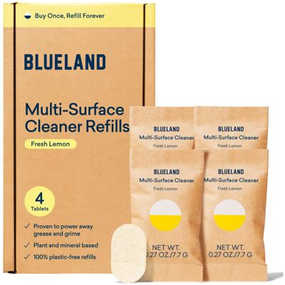 BLUELAND Multi-surface Cleaner 4-Pack Refill Fresh Lemon Scent All-Purpose E BLUELAND Multi-surface Cleaner 4-Pack Refill Fresh Lemon Scent All-Purpose E
