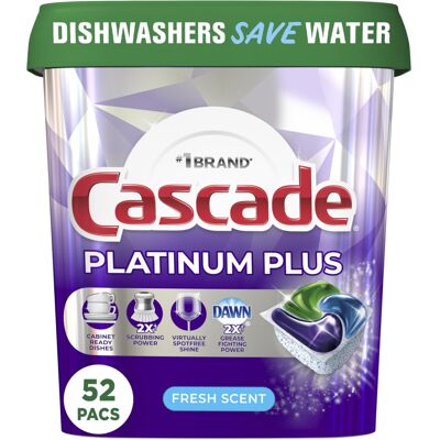 Cascade Platinum Plus Dishwasher Pod Dish Detergent ActionPacs Dishwasher Dete Cascade Platinum Plus Dishwasher Pod Dish Detergent ActionPacs Dishwasher Dete