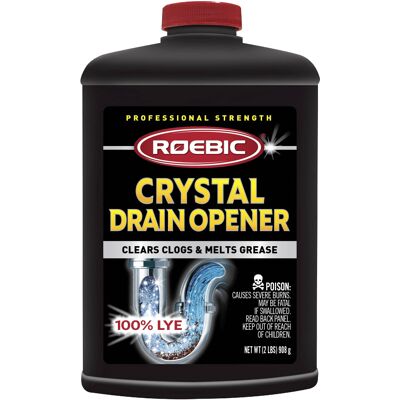 Roebic HD-CRY-DO 2 Pounds Professional Strength Crystal Drain Opener, 100% Lye, Roebic HD-CRY-DO 2 Pounds Professional Strength Crystal Drain Opener, 100% Lye,