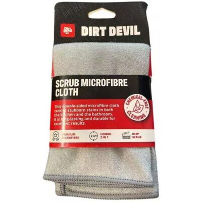 Dirt Devil Microfibre High Quality Durable Scrub Cloth 30 x 30cm Dirt Devil Microfibre High Quality Durable Scrub Cloth 30 x 30cm