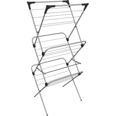 Vileda Sprint 3-Tier Clothes Airer, Indoor Clothes Drying Rack with 20 m Washing Vileda Sprint 3-Tier Clothes Airer, Indoor Clothes Drying Rack with 20 m Washing