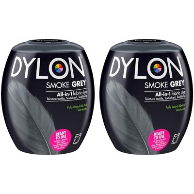 DYLON Washing Machine Fabric Dye Pod for Clothes & Soft Furnishings, Smoke Grey, DYLON Washing Machine Fabric Dye Pod for Clothes & Soft Furnishings, Smoke Grey,