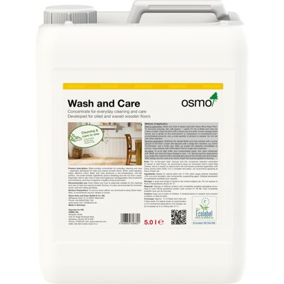 Osmo Wash and Care - Wood Cleaner 8016, 5L - Highly Concentrated Wooden Liquid F Osmo Wash and Care - Wood Cleaner 8016, 5L - Highly Concentrated Wooden Liquid F