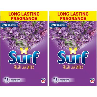 (Buy 2 - Lavender & Jasmine) 2x of 45W Surf Laundry Detergent Powder Fresh Lave (Buy 2 - Lavender & Jasmine) 2x of 45W Surf Laundry Detergent Powder Fresh Lave