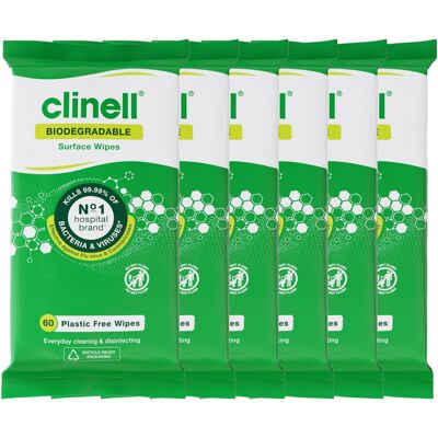 Clinell Universal Biodegradable Cleaning and Disinfectant Wipes for Surfaces - P Clinell Universal Biodegradable Cleaning and Disinfectant Wipes for Surfaces - P