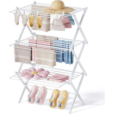 SYKIARIOL Clothes Airer, Foldable Clothes Drying Rack, Space-Saving Clothes Hors SYKIARIOL Clothes Airer, Foldable Clothes Drying Rack, Space-Saving Clothes Hors
