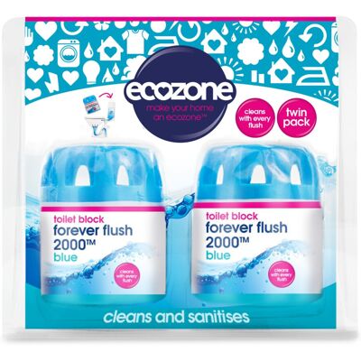 EcoZone Forever Flush 2000 Blue Toilet Blocks, Eco Friendly Alternative to Loo R EcoZone Forever Flush 2000 Blue Toilet Blocks, Eco Friendly Alternative to Loo R
