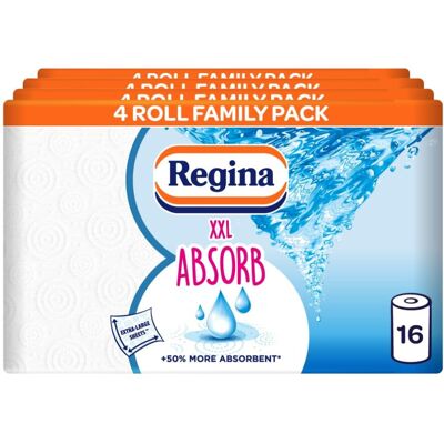Regina XXL Absorb Kitchen Towels ? 16 Rolls Per Pack, Super Absorbent 2-ply shee Regina XXL Absorb Kitchen Towels ? 16 Rolls Per Pack, Super Absorbent 2-ply shee