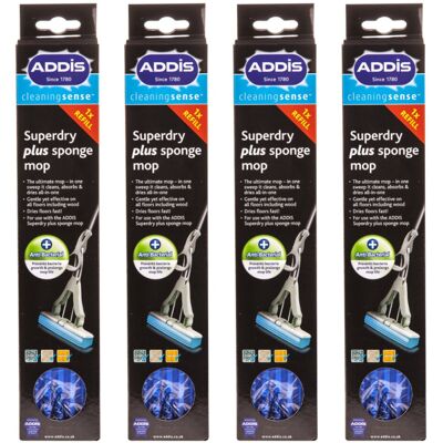 Addis. PVA Sponge Mop Refill, Metallic (4 pc) Addis. PVA Sponge Mop Refill, Metallic (4 pc)