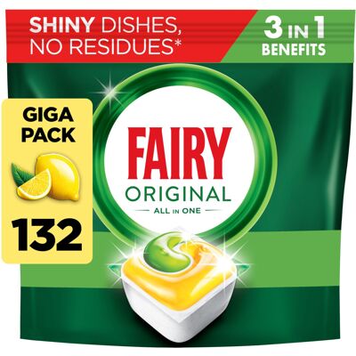 Fairy Original Dishwasher Tablets 132ct Lemon Fairy Original Dishwasher Tablets 132ct Lemon