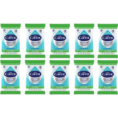 Carex Antibacterial Original Biodegradeable Wipes, Cleans, Cares and Protects, B Carex Antibacterial Original Biodegradeable Wipes, Cleans, Cares and Protects, B