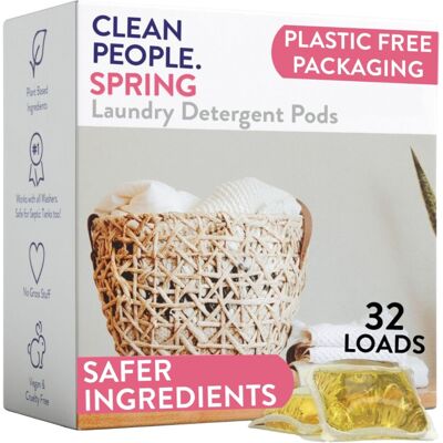 THE CLEAN PEOPLE Clean People Laundry Washing Capsules - Recyclable Packaging, Hypoallergenic, St THE CLEAN PEOPLE Clean People Laundry Washing Capsules - Recyclable Packaging, Hypoallergenic, St