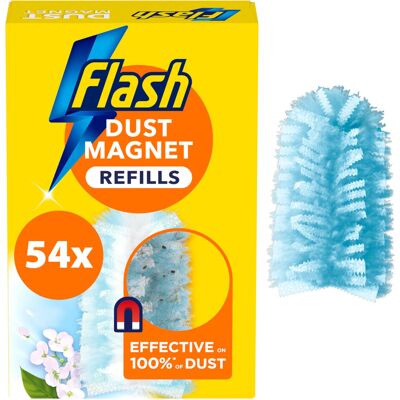 Flash Duster Dust Magnet Refills, Fluffy Dusters Refills, 54 Scented Dusters (9x Flash Duster Dust Magnet Refills, Fluffy Dusters Refills, 54 Scented Dusters (9x