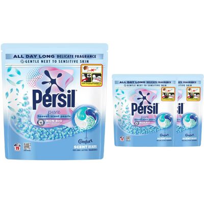 (Non-Bio) Persil Pure Heaven Scent Pearls 19 Washes Detergent Capsules, 3pk (Non-Bio) Persil Pure Heaven Scent Pearls 19 Washes Detergent Capsules, 3pk