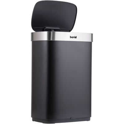 Dellonda Baridi Sensor Bin, 65L Capacity, Black/Stainless Steel – DH282 Dellonda Baridi Sensor Bin, 65L Capacity, Black/Stainless Steel – DH282