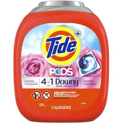 Tide Pods with Downy Laundry Detergent Pods, April Fresh, 104-Count - Product Co Tide Pods with Downy Laundry Detergent Pods, April Fresh, 104-Count - Product Co